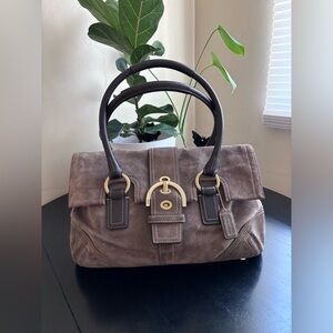 Coach Soho Hampton Suede Shoulder Purse